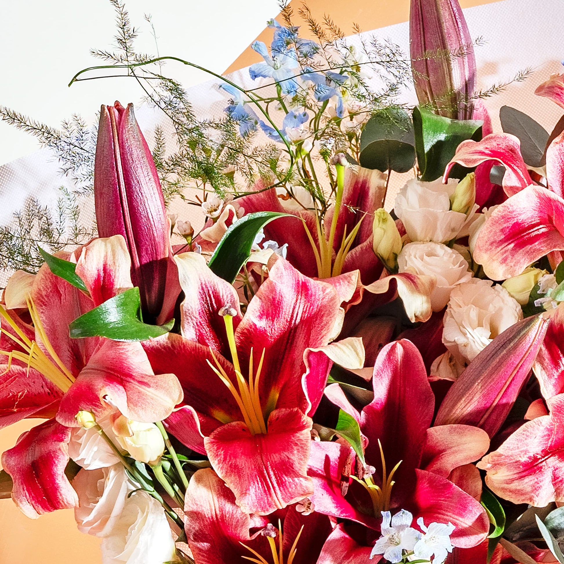 flowers_bouquet Burgundy Lilies Bouquet