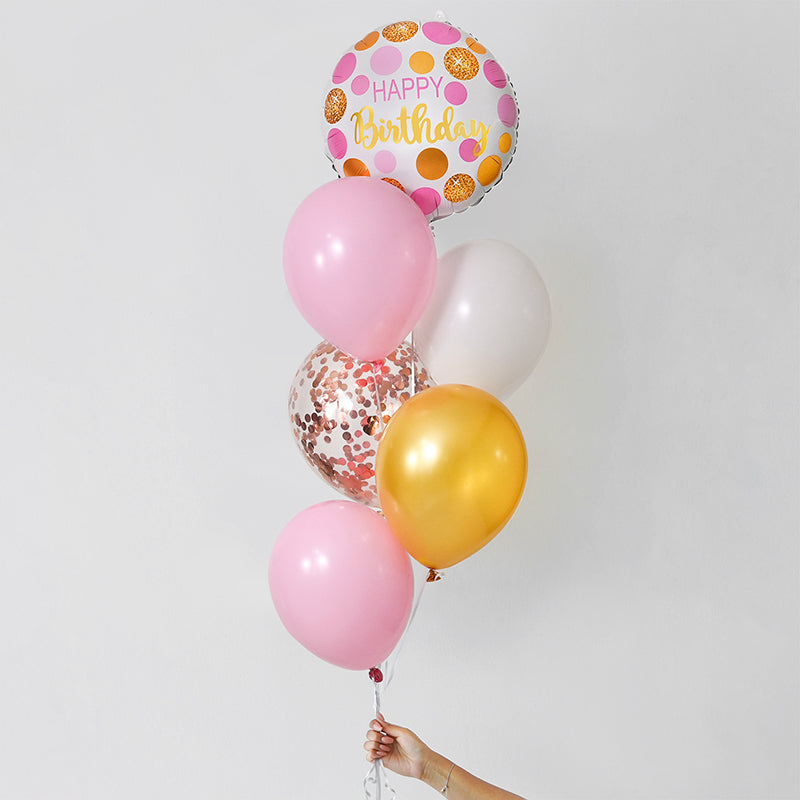 addon_balloon Pink Champagne Balloon Bunch