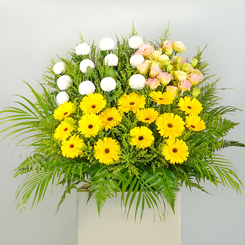 flower_stand_condolence Deeply Missed Condolence / Funeral Flowers
