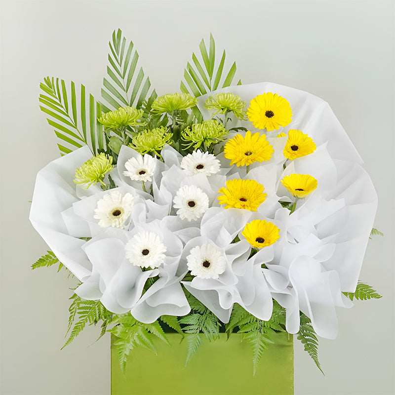 flower_stand_condolence Embrace Of Comfort Condolence / Funeral Flowers