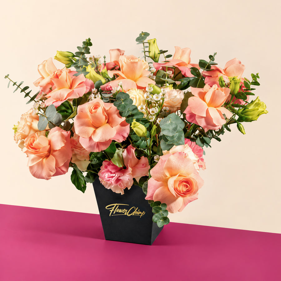 flowers_box_vbox My Universe Champagne Pink Roses