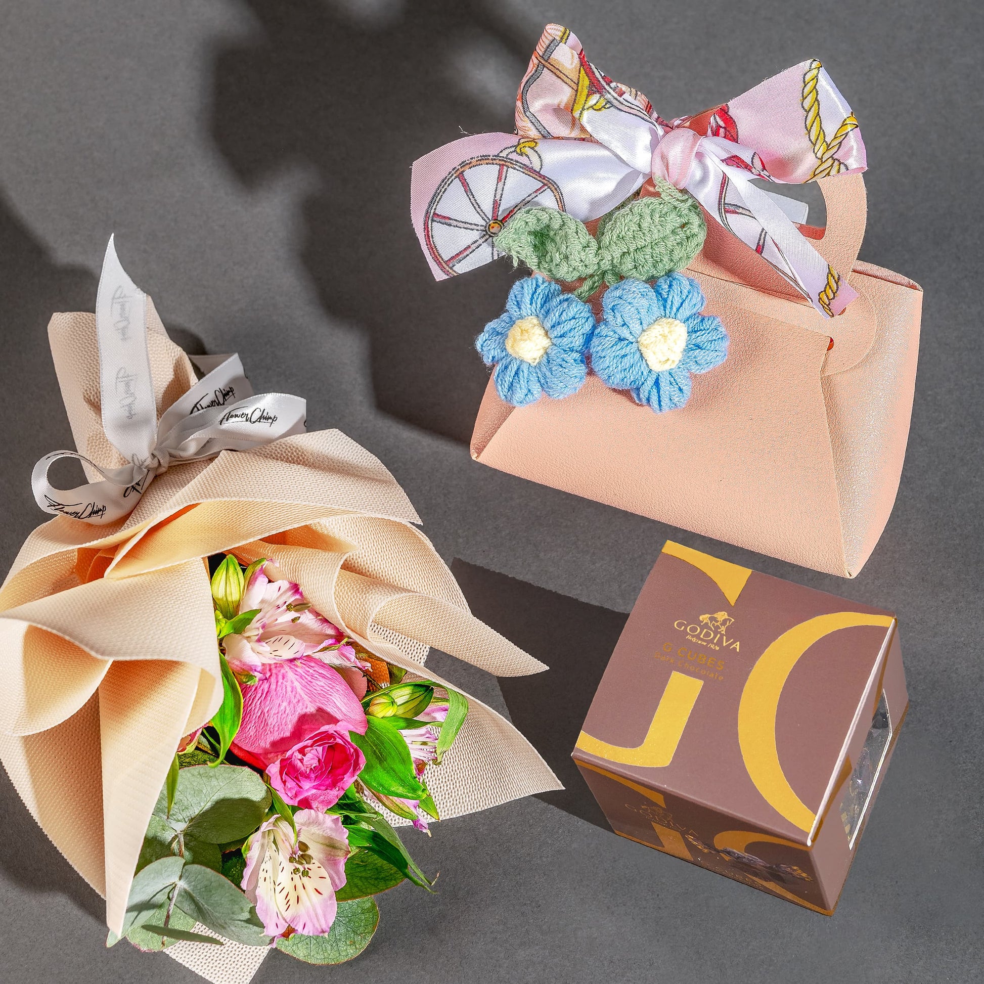 twilly_bag_set Petite Belle Gift Set (Twilly Bag With Flowers, Chocolates & Charm)