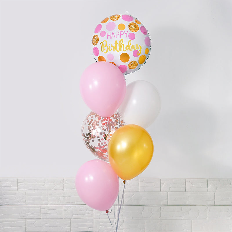 addon_balloon Pink Champagne Balloon Bunch
