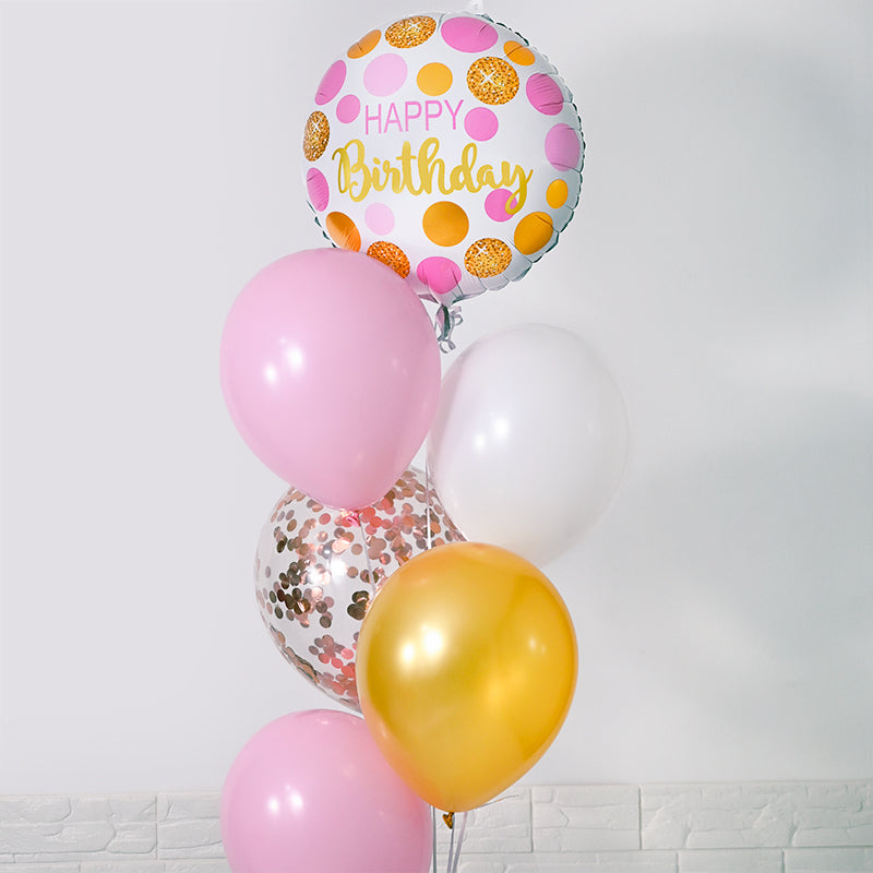 addon_balloon Pink Champagne Balloon Bunch
