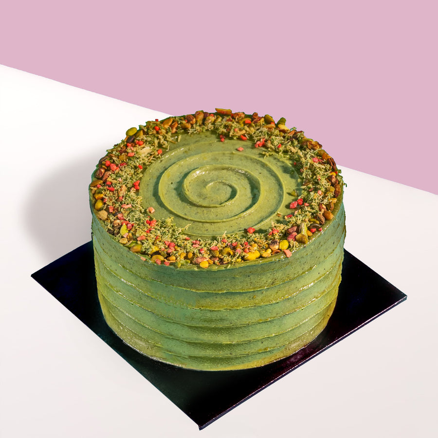 cake Pistachio Kunafa Chocolate Cake