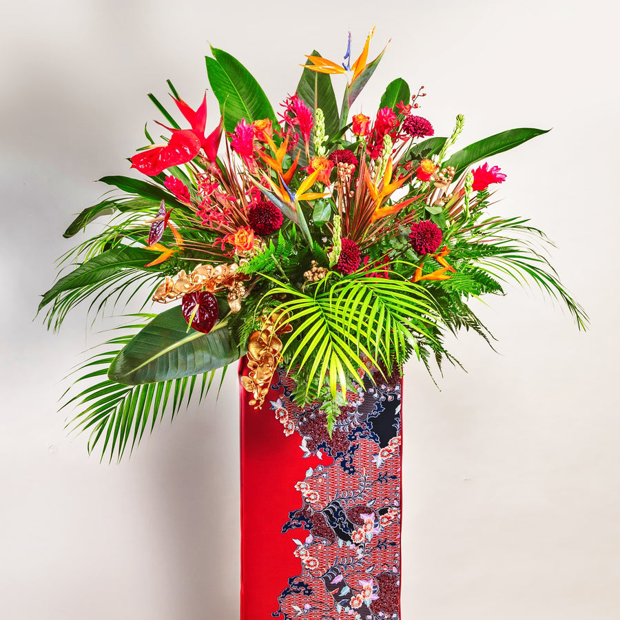 flower_stand_opening Rimbun Batik Flower Stand