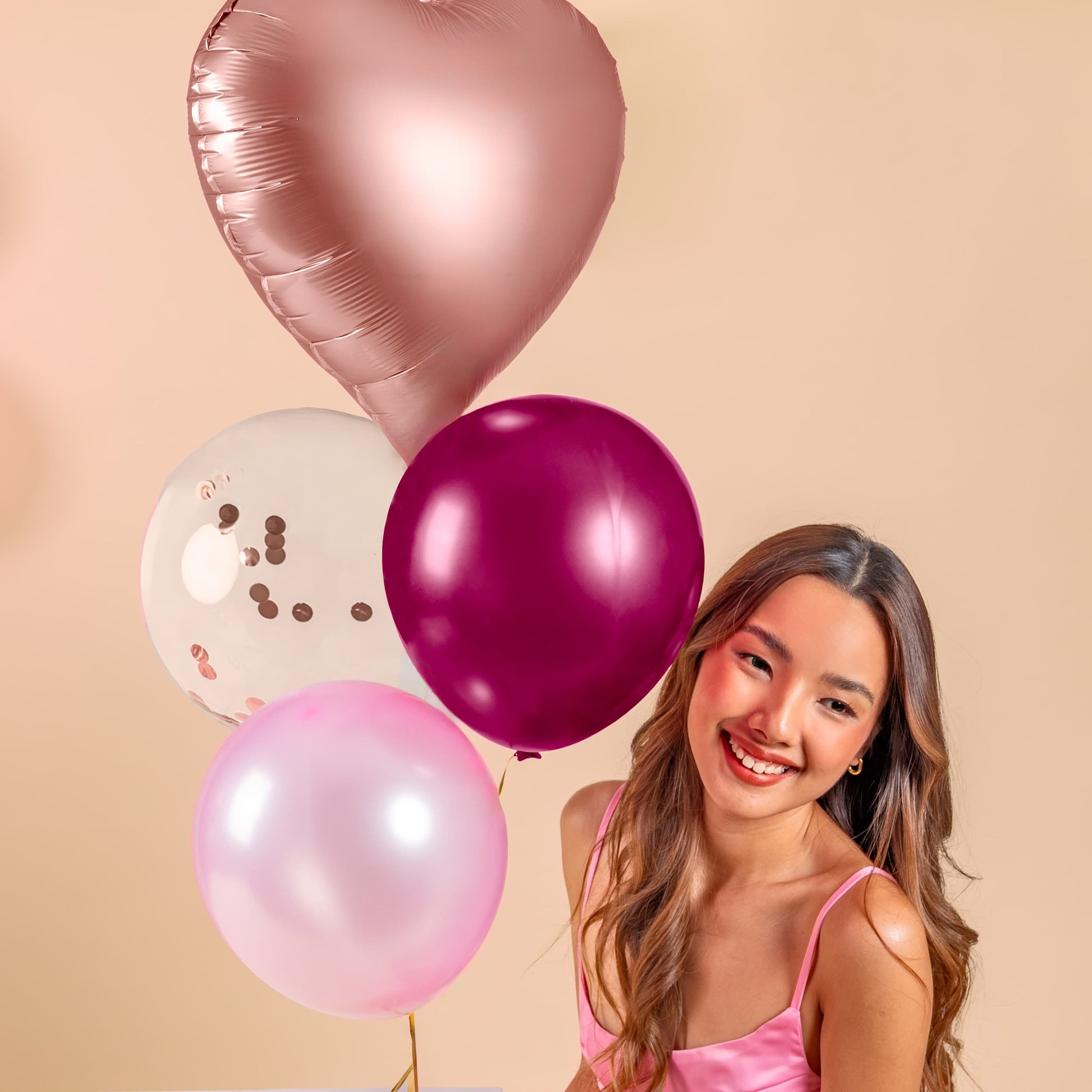 addon_balloon Rosegold Balloon Bunch