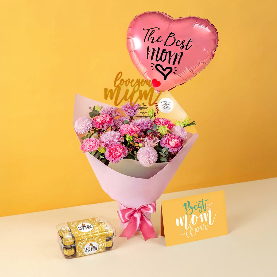 bundle_bouquet_ferrero_balloon Stellar Mom Gift Set