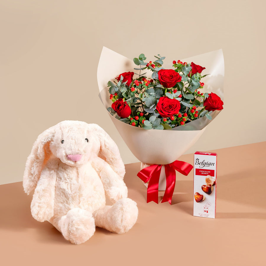 bundle_bouquet_chocolate Sweet Romance Valentine's Gift Set